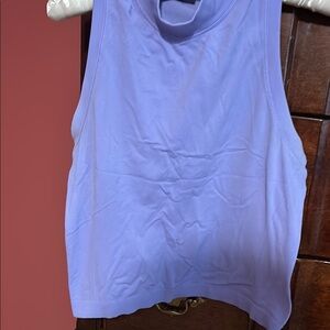 Athleta White Sleeveless Crop Tank Top